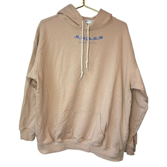 Mayfair Group It’s Not You It’s Me Sweatshirt Hoodie Embroidered Tan Pullover OS - Picture 1 of 8